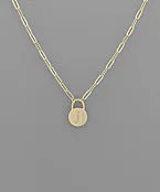 Padlock Initial Necklace
