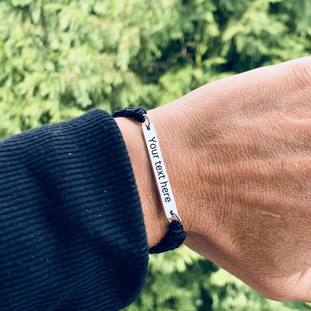 Personalized Engraved Lacrosse Rope Bracelet