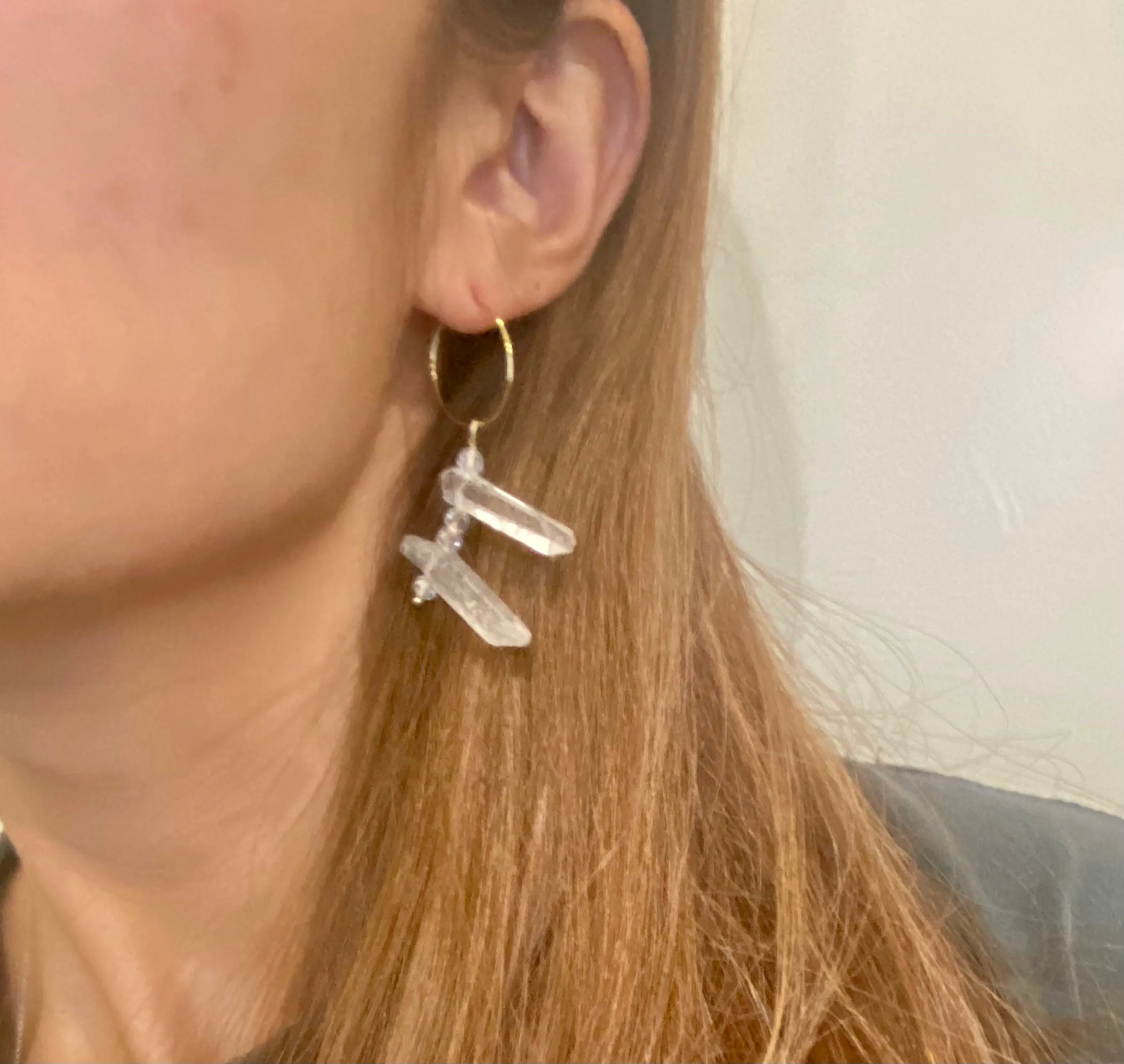 Raw Crystal earrings
