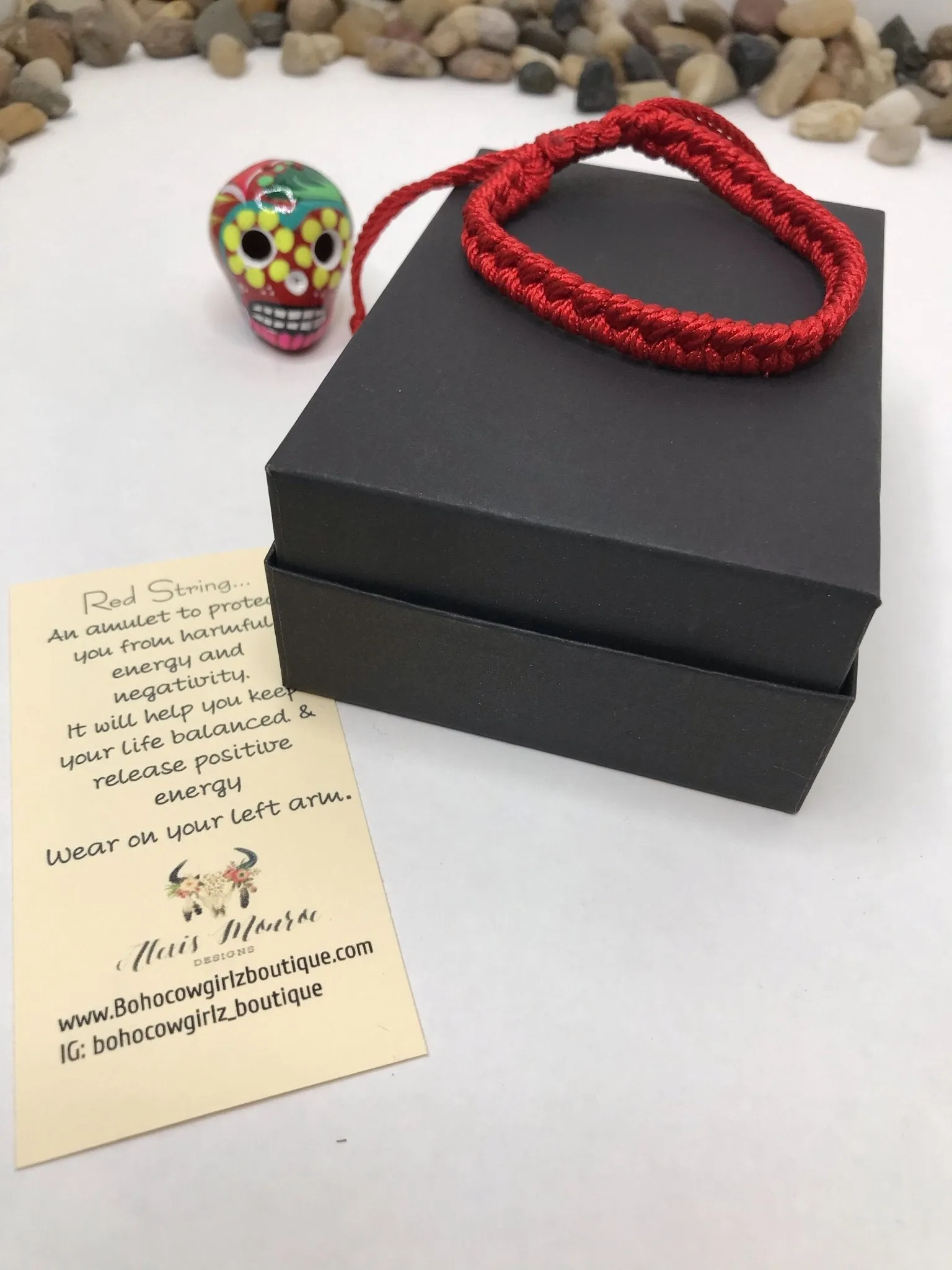 Red macramé String Bracelet Men or Woman   Block Negative Energy   Red String Macrame Adjustable  Good luck Bracelet Evil Eye Protection