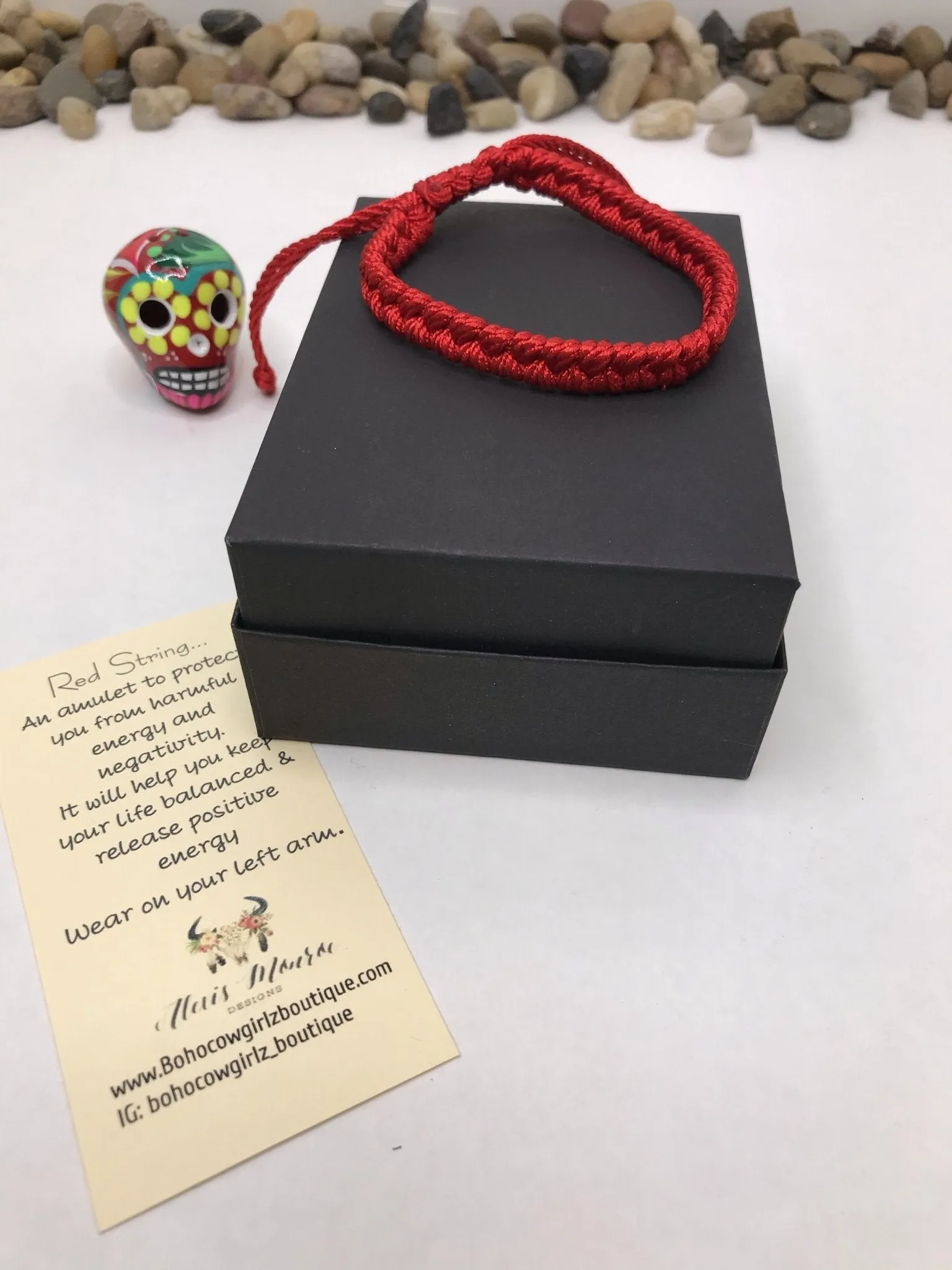 Red macramé String Bracelet Men or Woman   Block Negative Energy   Red String Macrame Adjustable  Good luck Bracelet Evil Eye Protection