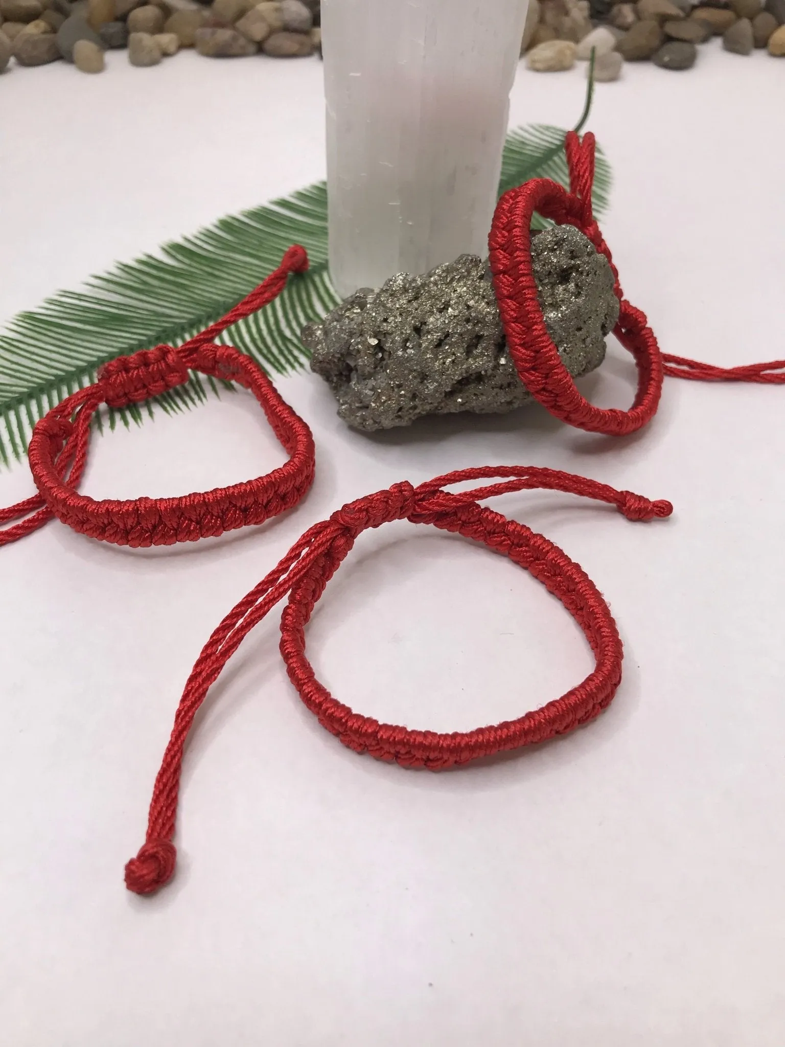 Red macramé String Bracelet Men or Woman   Block Negative Energy   Red String Macrame Adjustable  Good luck Bracelet Evil Eye Protection