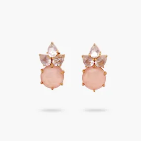Rose and Crystal Quartz Classy Earring