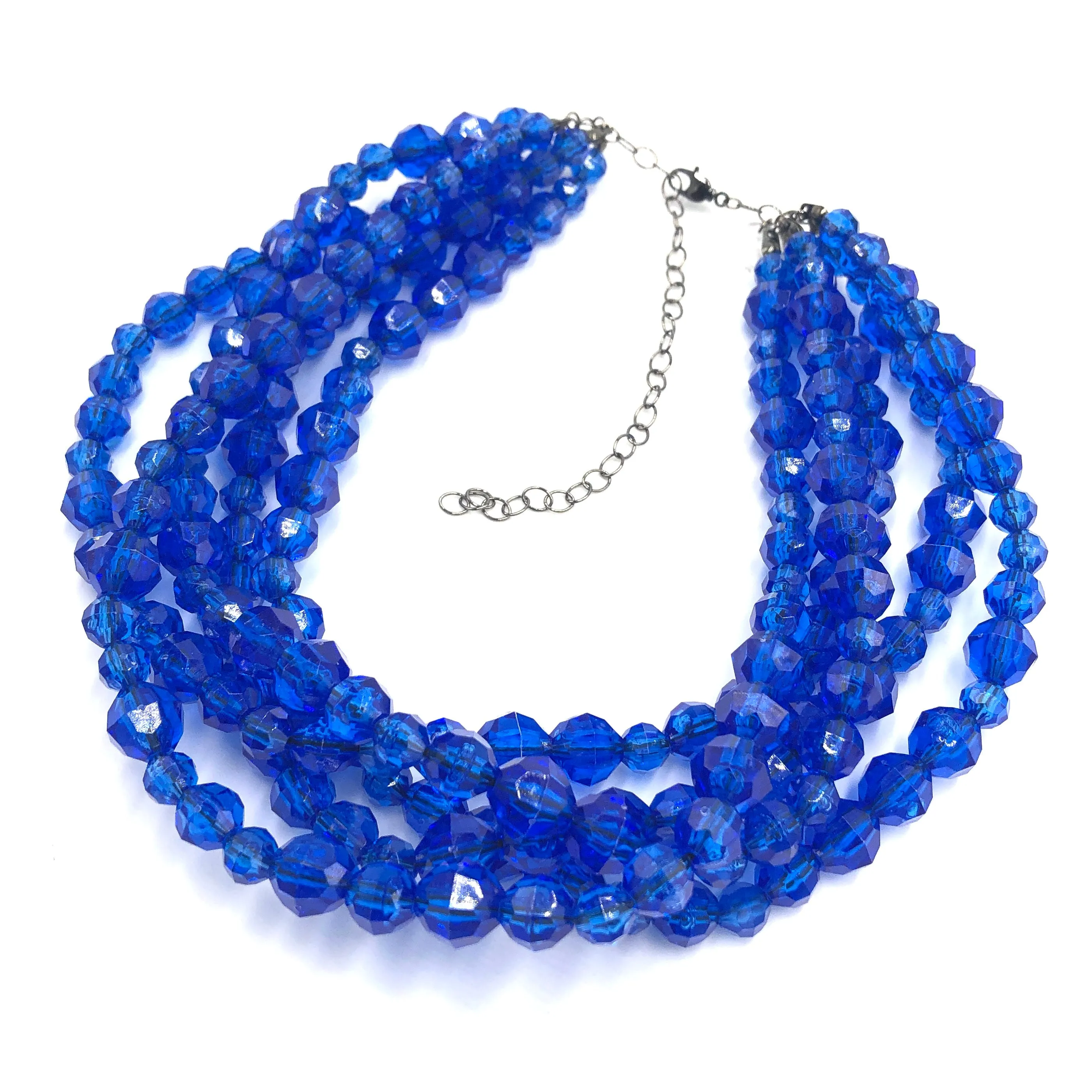 Royal Blue Faceted Sylvie Necklace