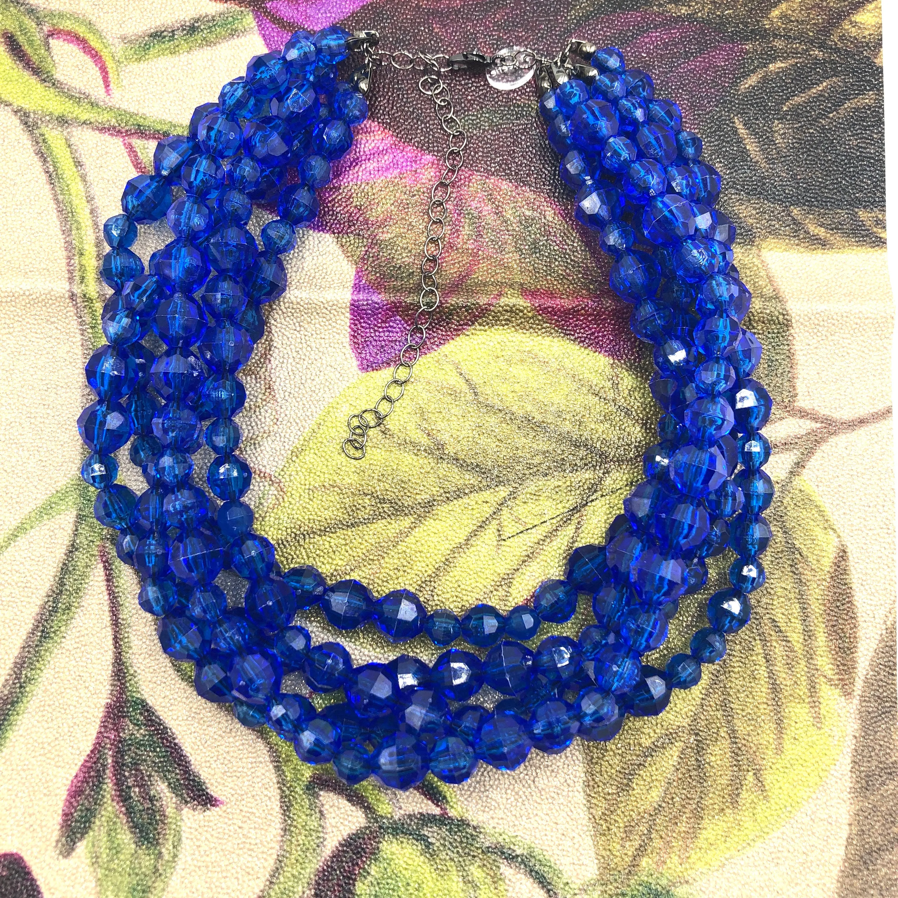 Royal Blue Faceted Sylvie Necklace
