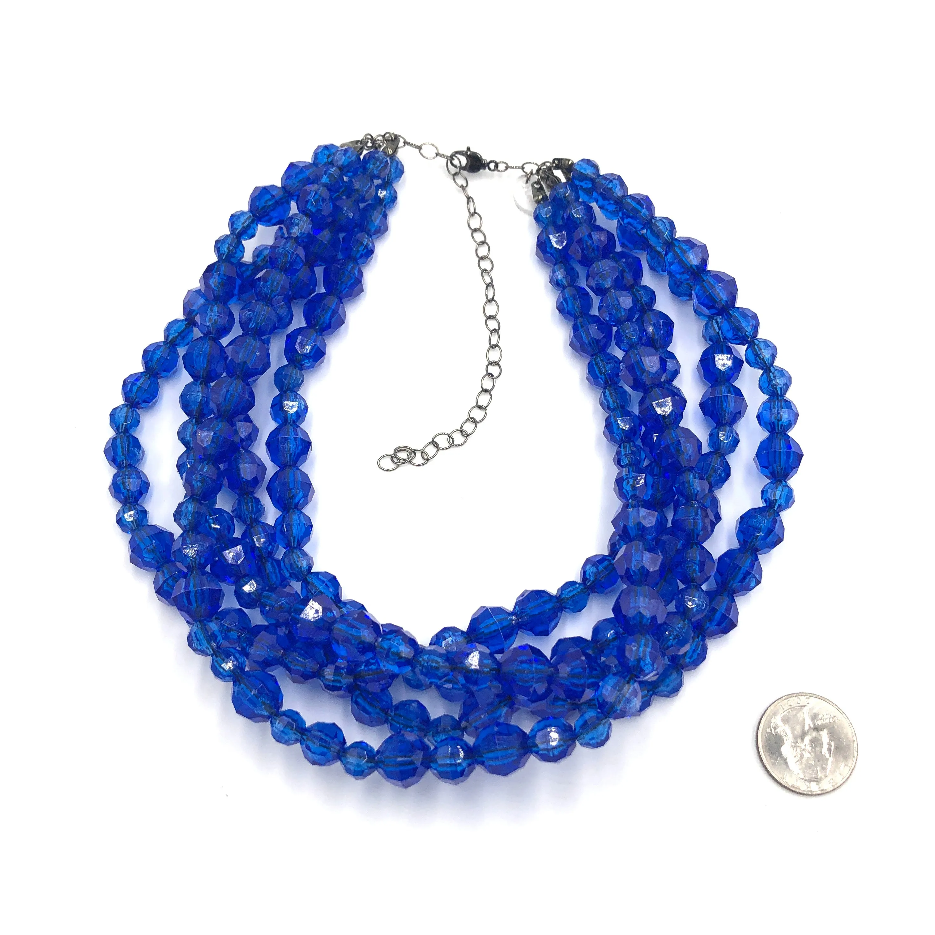 Royal Blue Faceted Sylvie Necklace