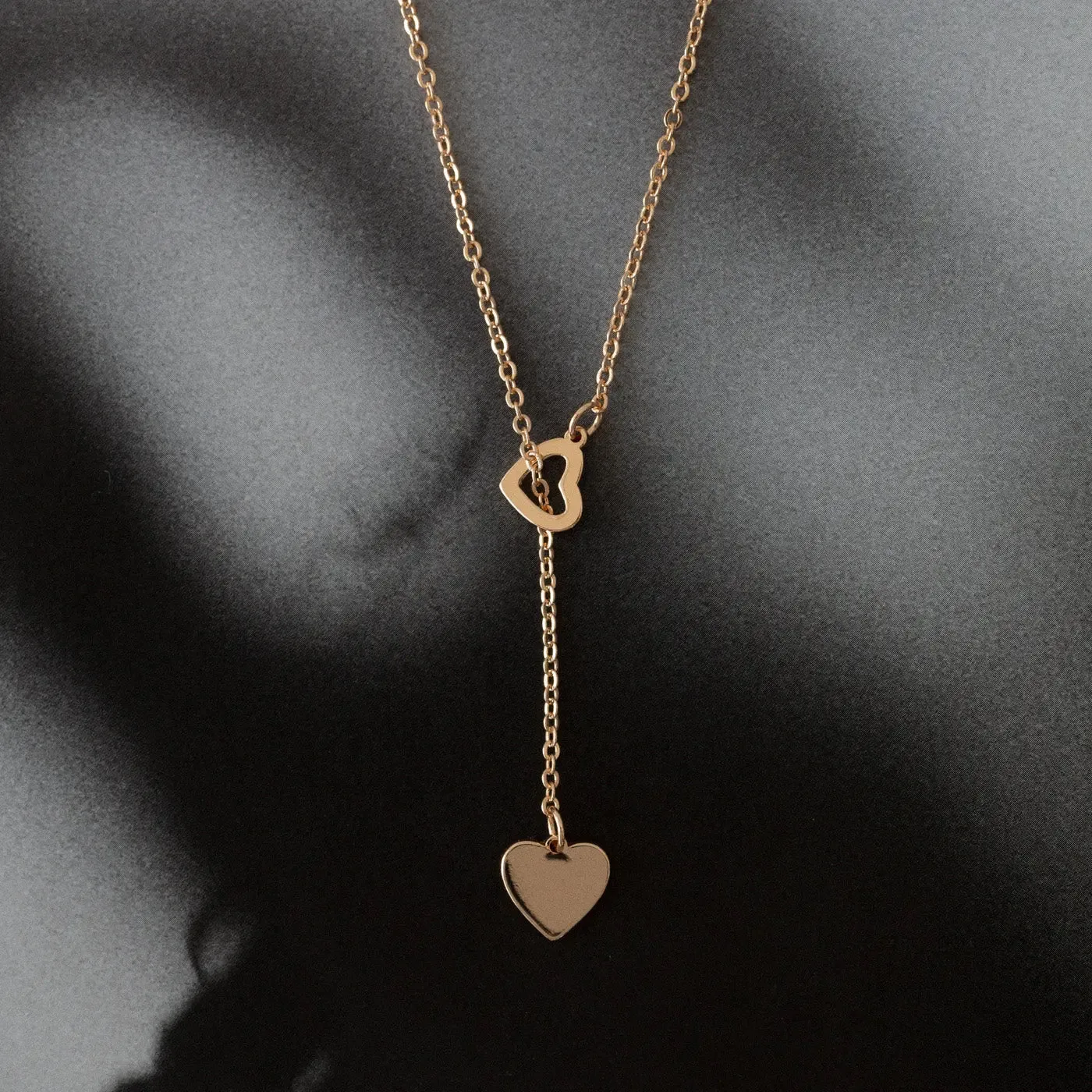 Sally - Heart Lariat Necklace