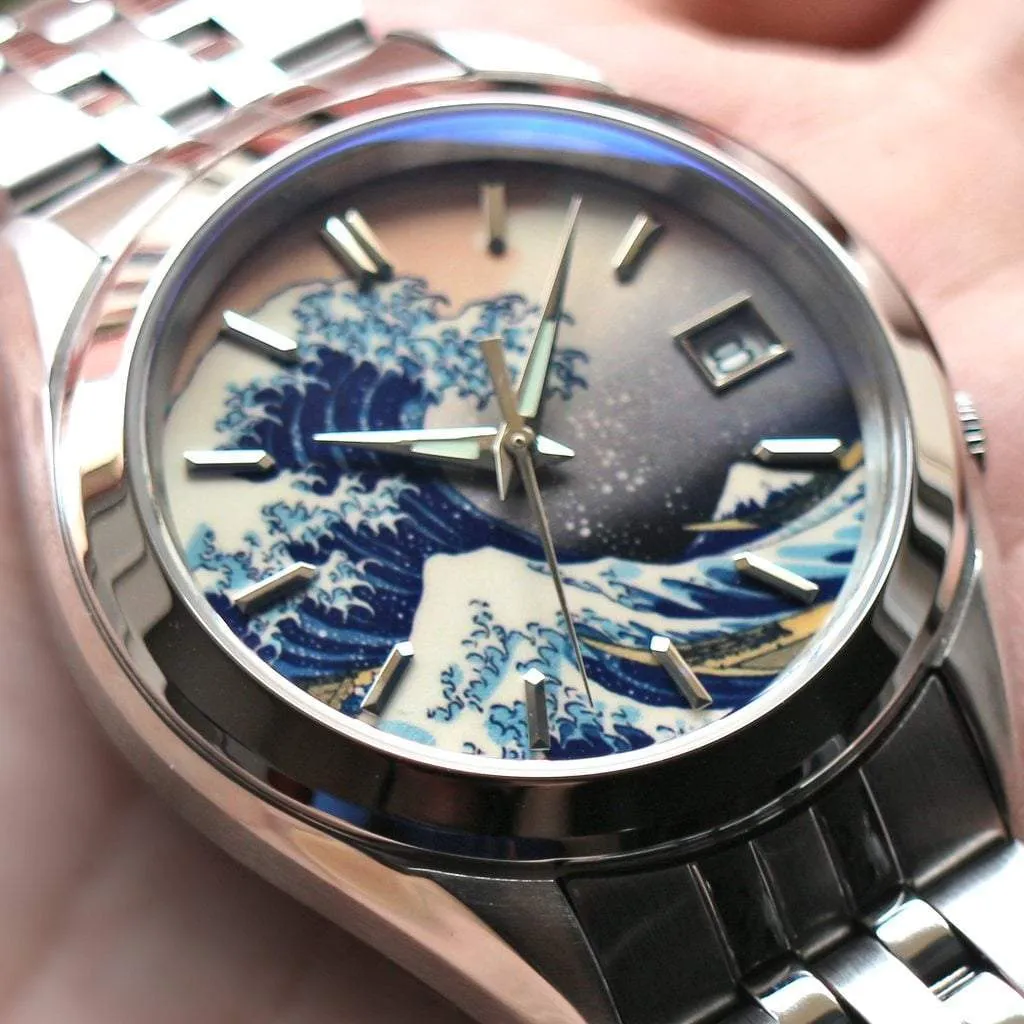 SEIKO 5 SNKL15 The Great Wave Mod #XXX989