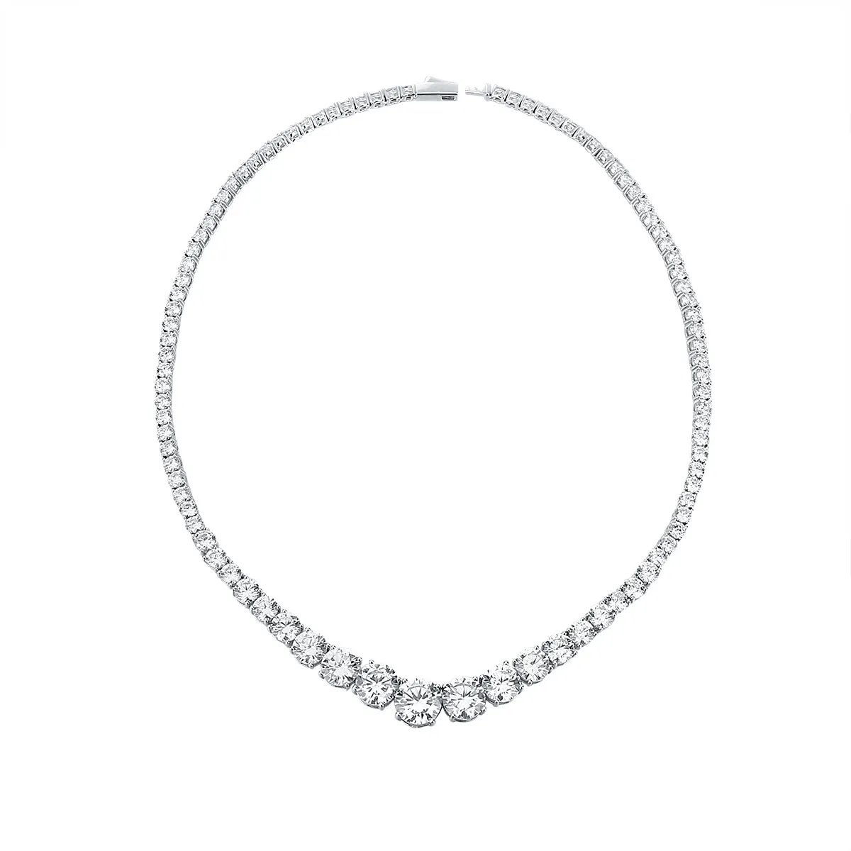 Silver Diamond Necklace For Women