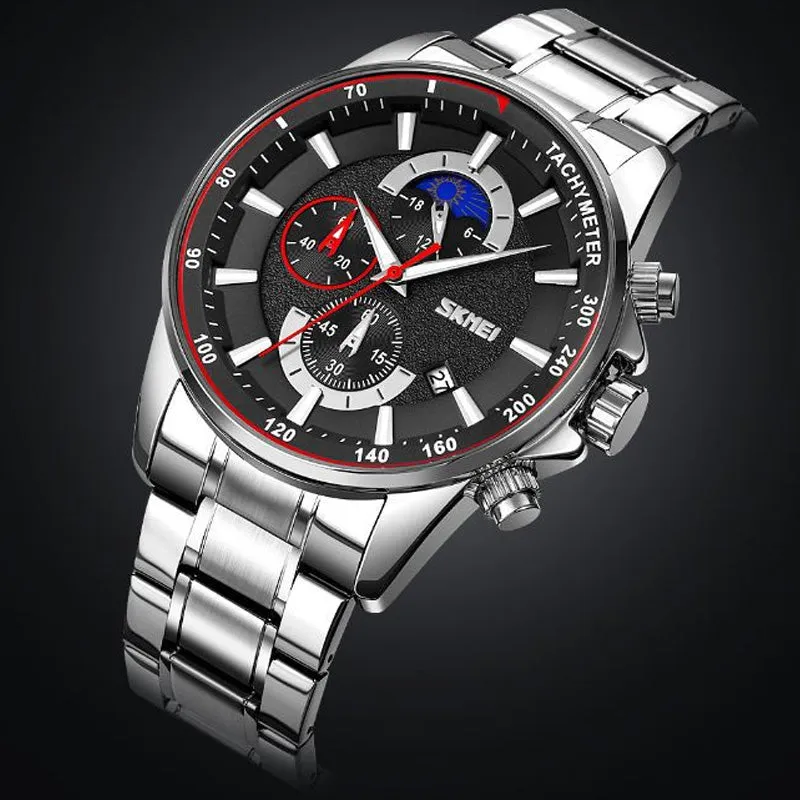 SKMEI 9250 Sun and Moon Watch for Men IP67 w/ Chronograph