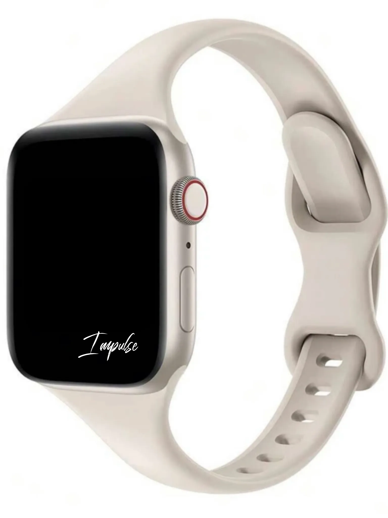 Slim Silicone Watch Band - Beige