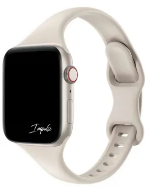 Slim Silicone Watch Band - Beige