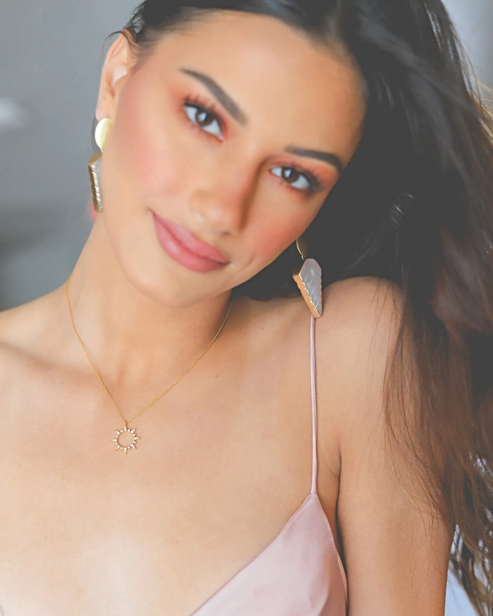Sophia Pink Quartz Earrings