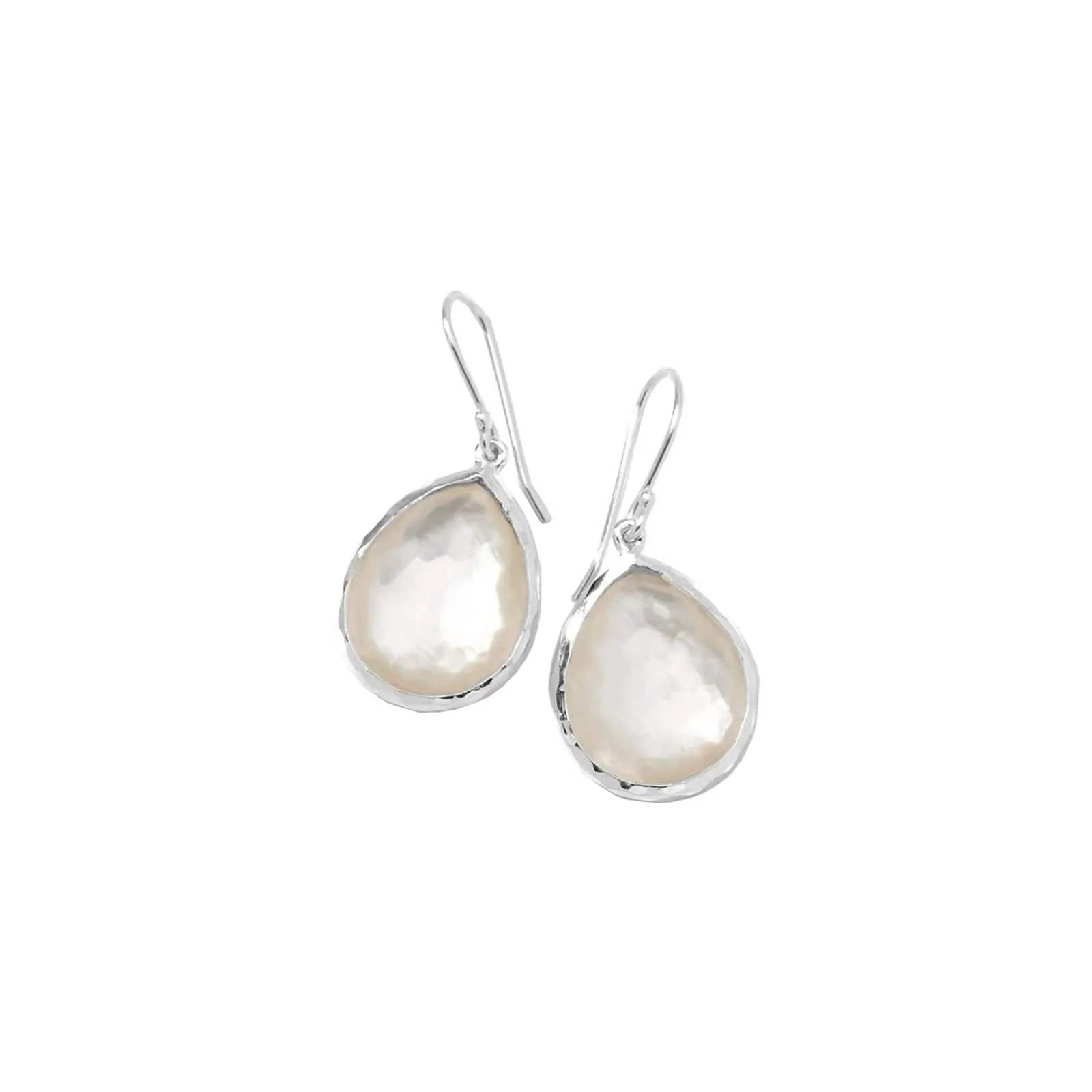 Teardrop Earrings in Mother of Pearl Doublet