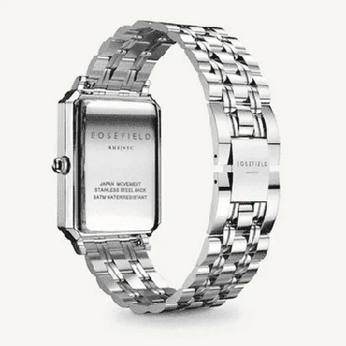 The Octagon White Sunray Steel Silver  23 x 29mm
