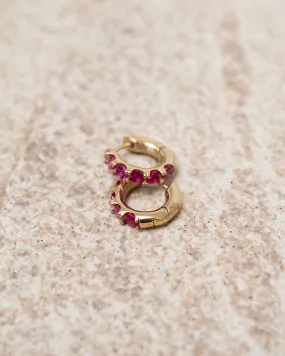 TILTIL Single Hoop Goldplated Jade Pink