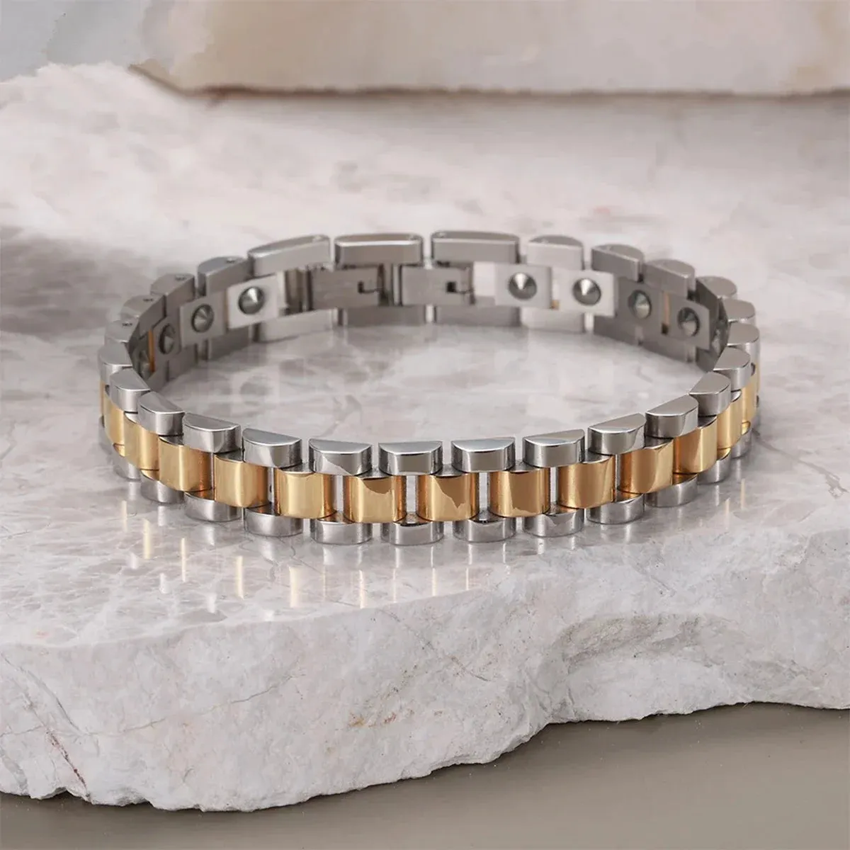 Titanium Steel Magnetic Therapy Bracelet for men and women Link Bracelets