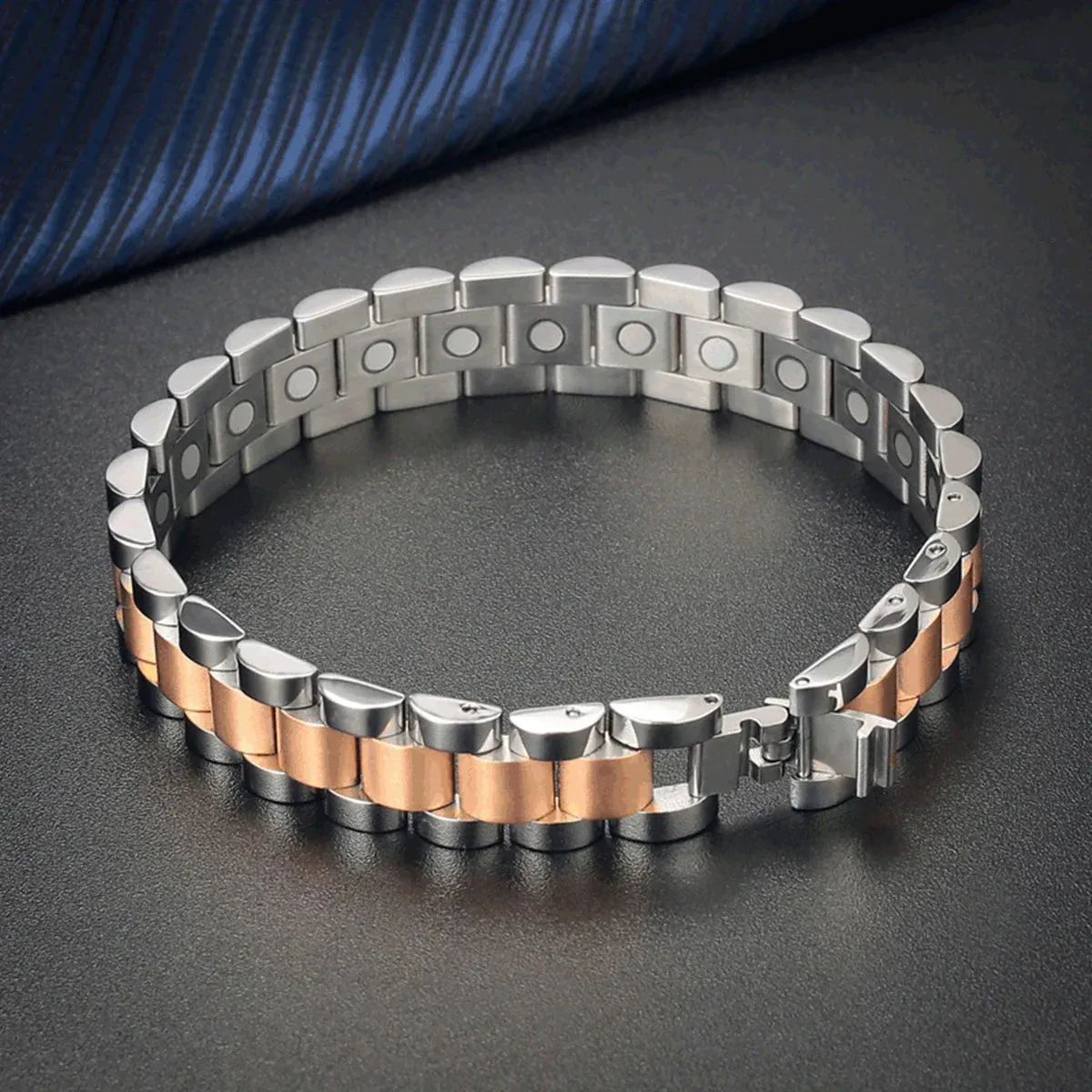 Titanium Steel Magnetic Therapy Bracelet for men and women Link Bracelets