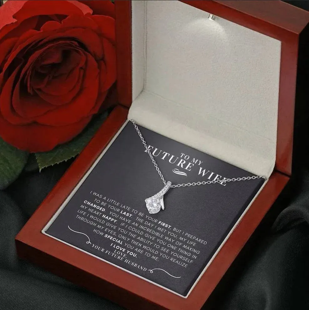 To My Fiance Necklace, Bride to be Gift, Romantic Fiancee Jewelry, Necklace for Fiancee