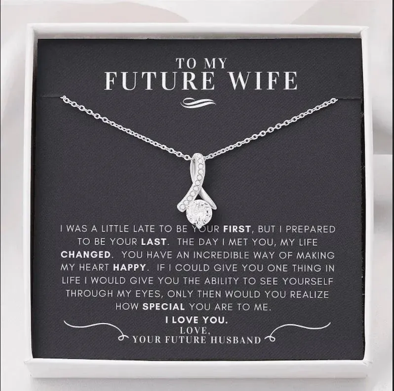 To My Fiance Necklace, Bride to be Gift, Romantic Fiancee Jewelry, Necklace for Fiancee