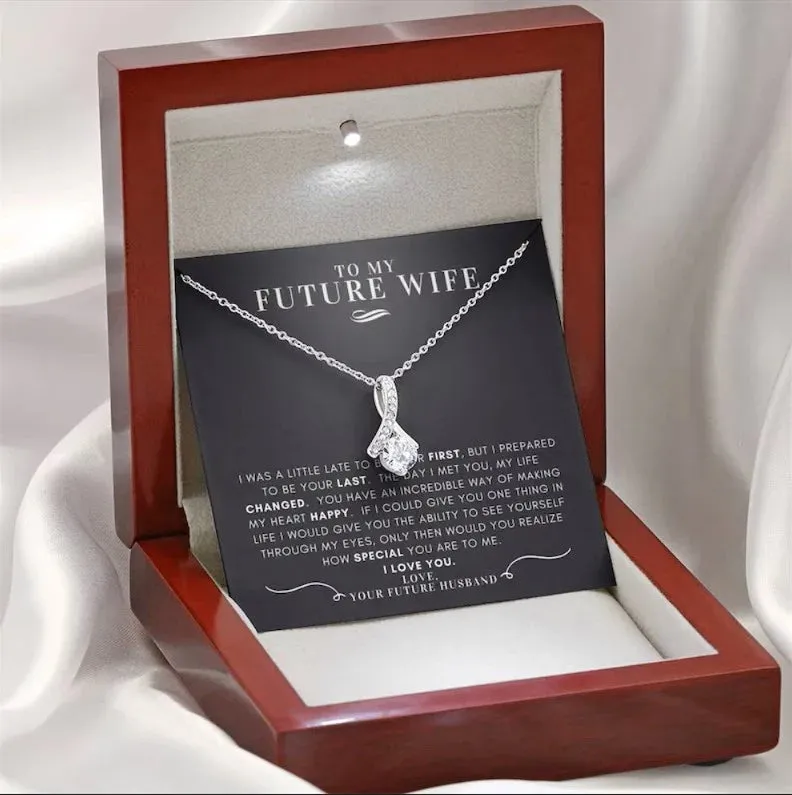 To My Fiance Necklace, Bride to be Gift, Romantic Fiancee Jewelry, Necklace for Fiancee