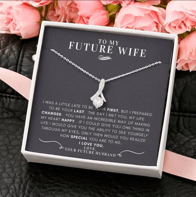 To My Fiance Necklace, Bride to be Gift, Romantic Fiancee Jewelry, Necklace for Fiancee