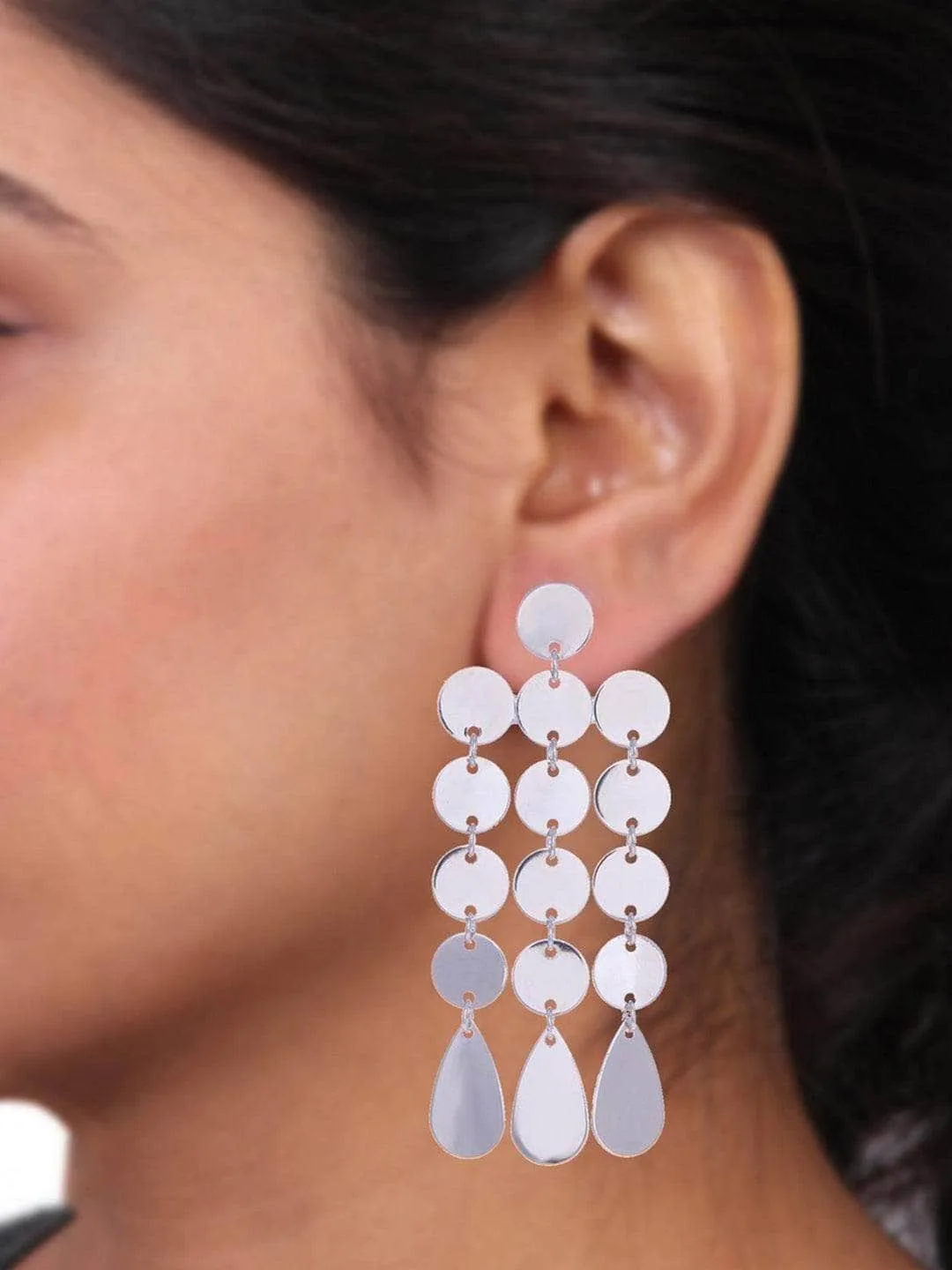 Triple Line Earrings Silver