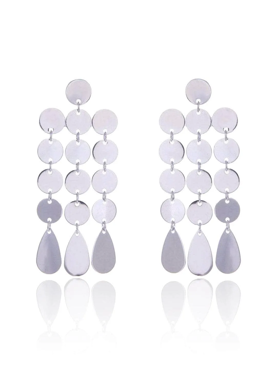 Triple Line Earrings Silver