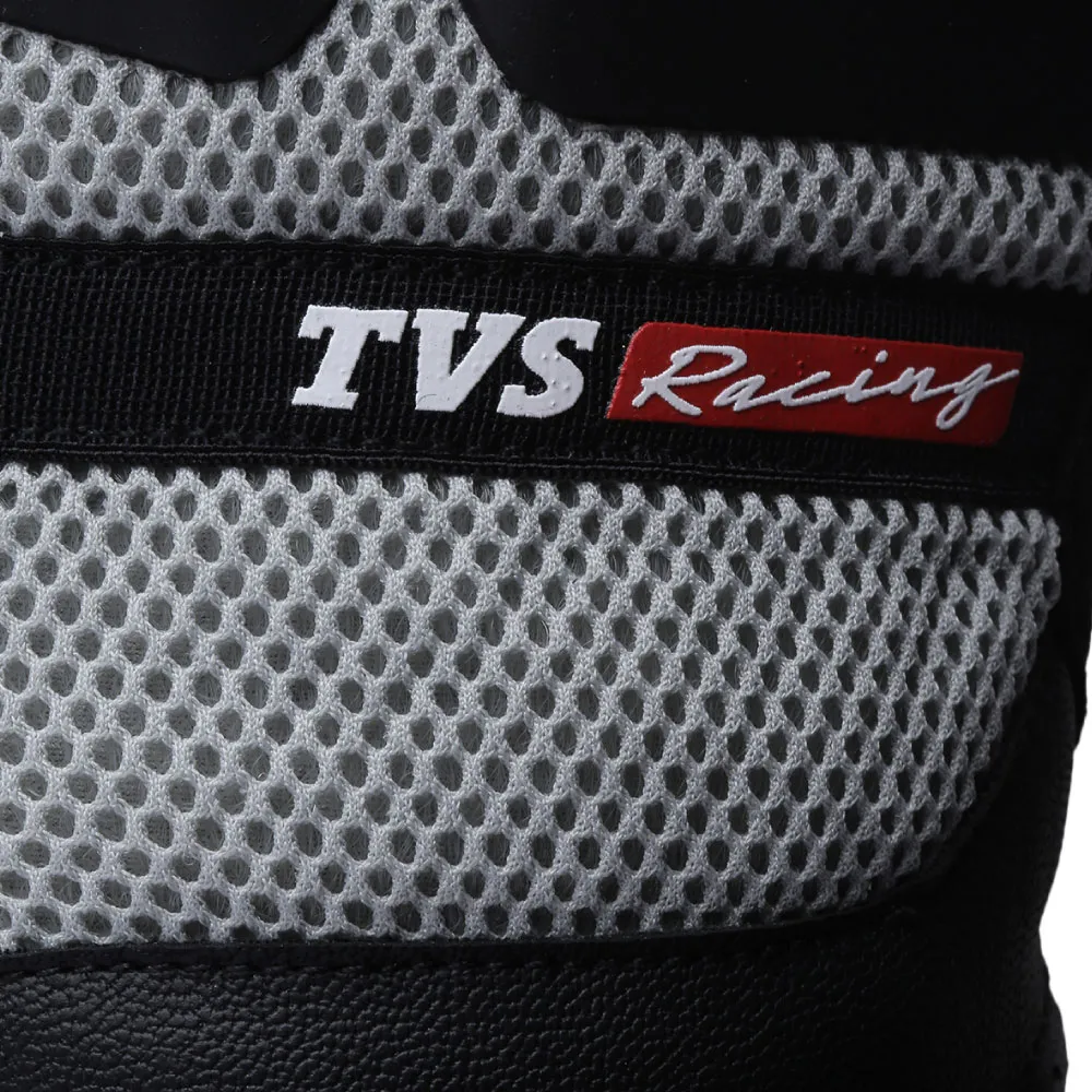 TVS Racing Adventure Riding Gloves for Men – PVC Protected, Touch Screen Compatible, & Visor Wiper Fingertips – Premium Bike Gloves for Riding Comfort (Black)