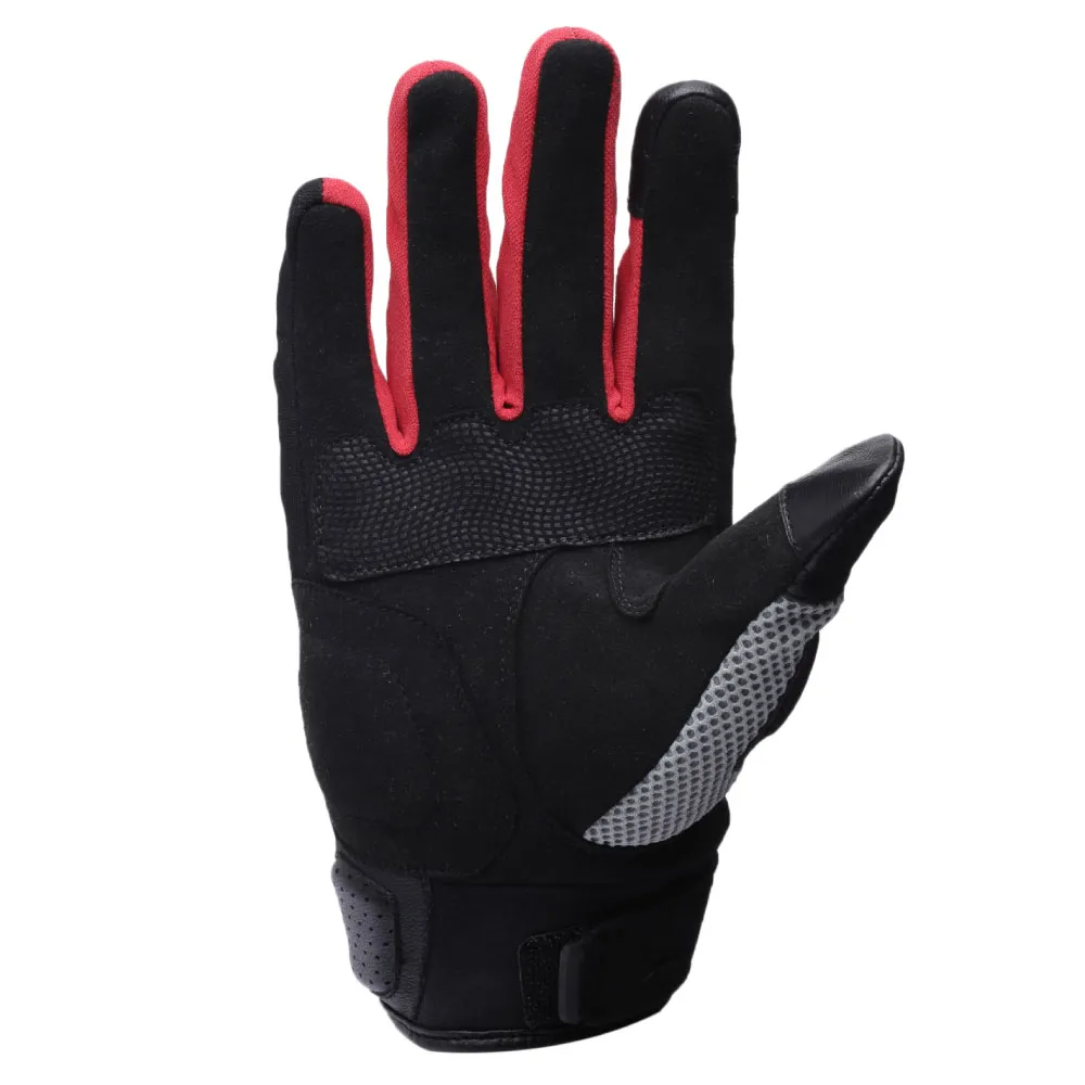 TVS Racing Adventure Riding Gloves for Men – PVC Protected, Touch Screen Compatible, & Visor Wiper Fingertips – Premium Bike Gloves for Riding Comfort (Black)