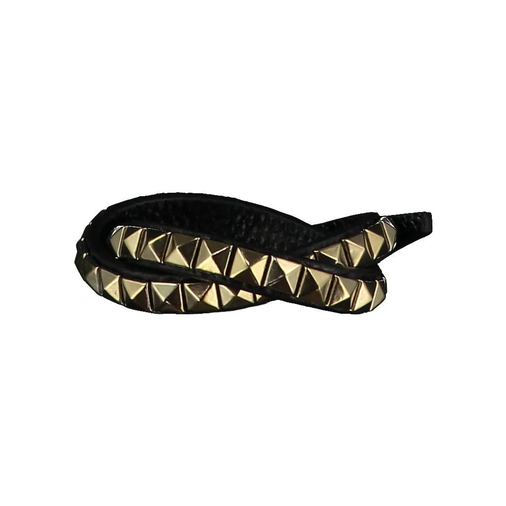Vicki Black Leather Bracelet