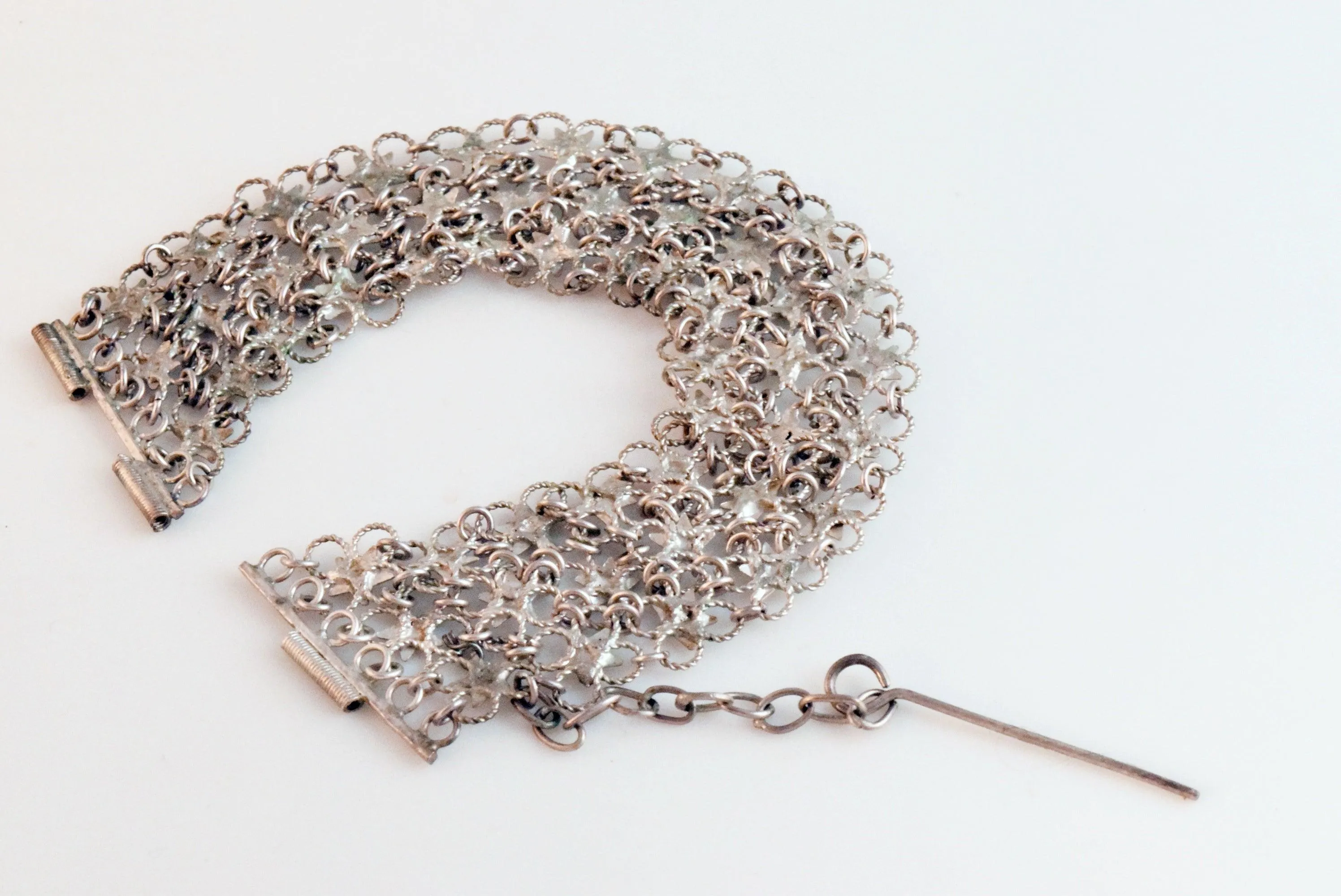 Vintage Silver Turkish Star Bracelet from the 1930s