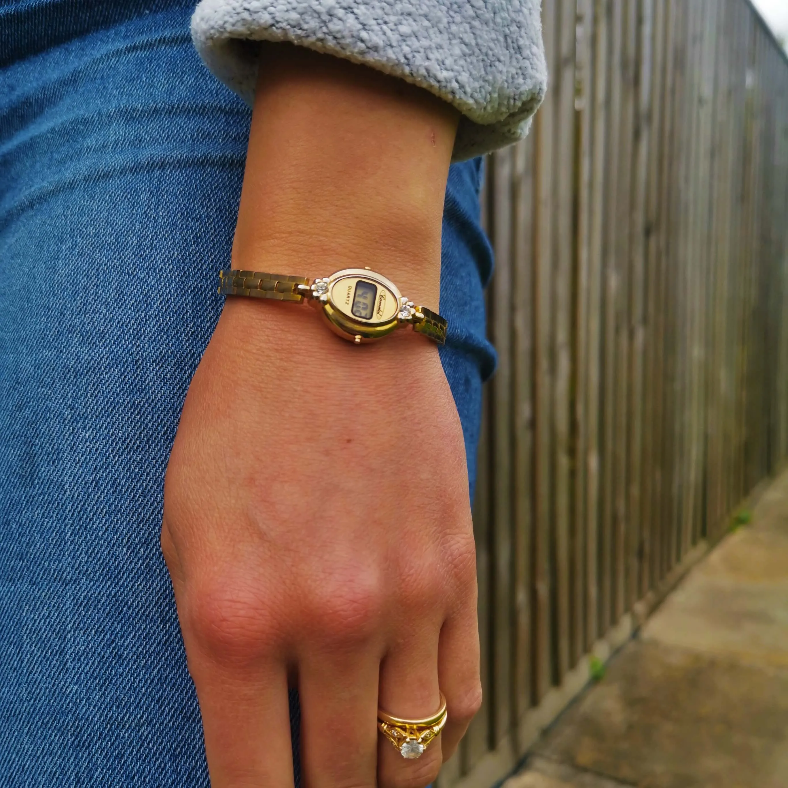 Vintage Women's Digital LCD Gold Watch - By Camelot