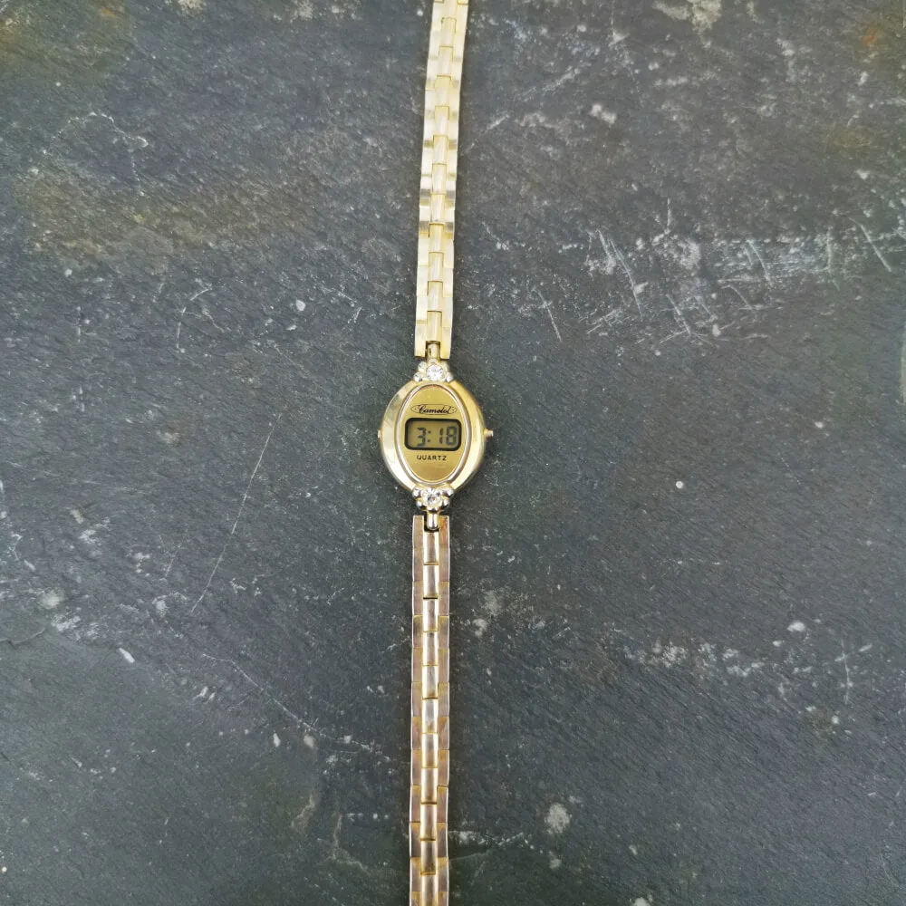 Vintage Women's Digital LCD Gold Watch - By Camelot