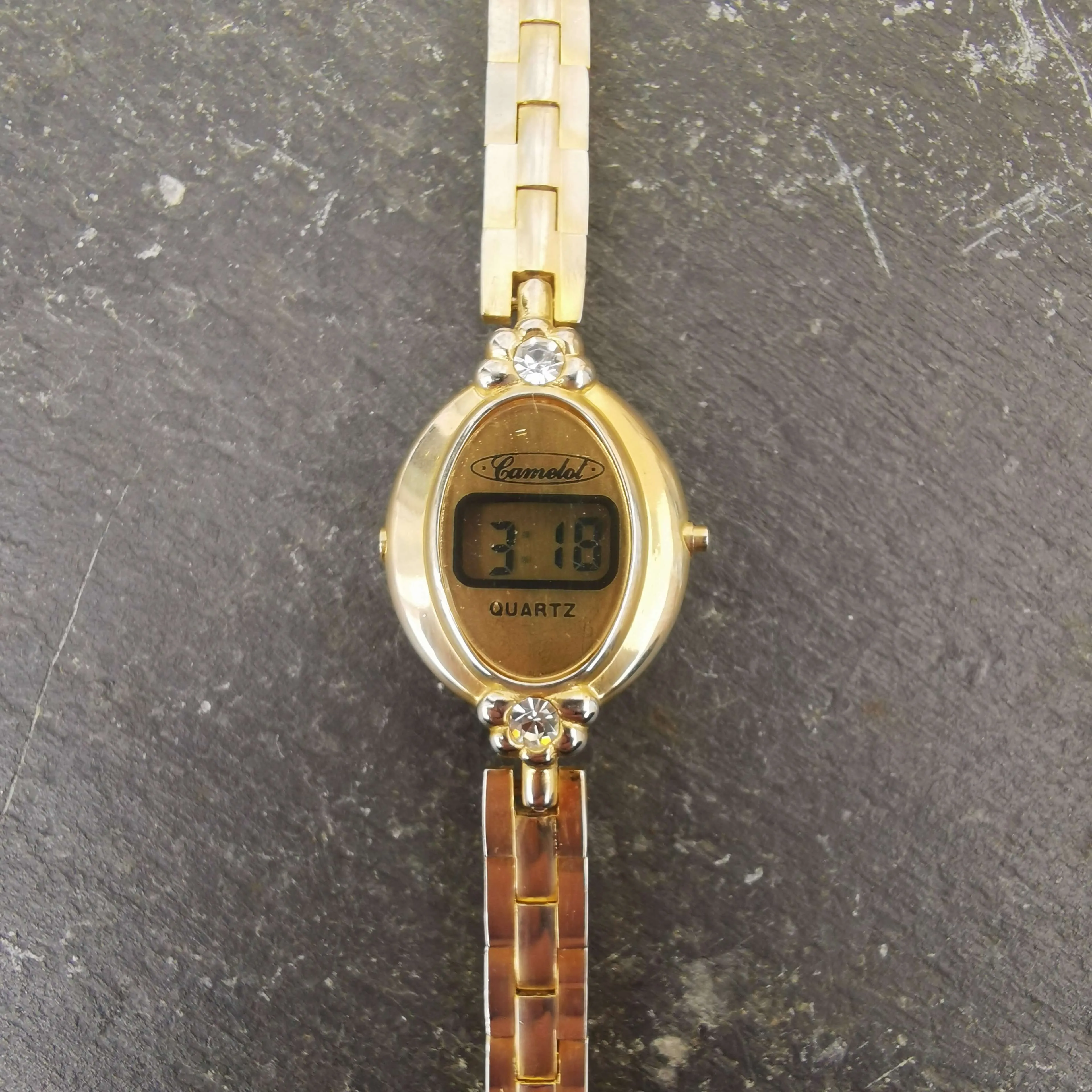 Vintage Women's Digital LCD Gold Watch - By Camelot