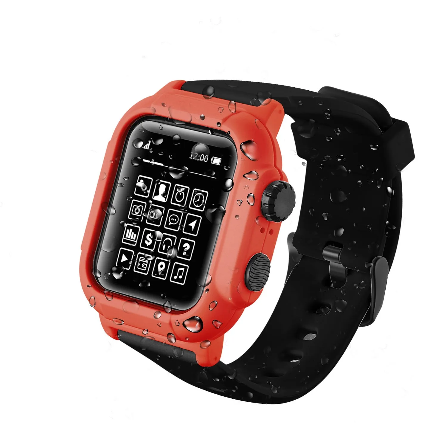 Waterproof silicone strap for Apple iwatch6/SE/4/5