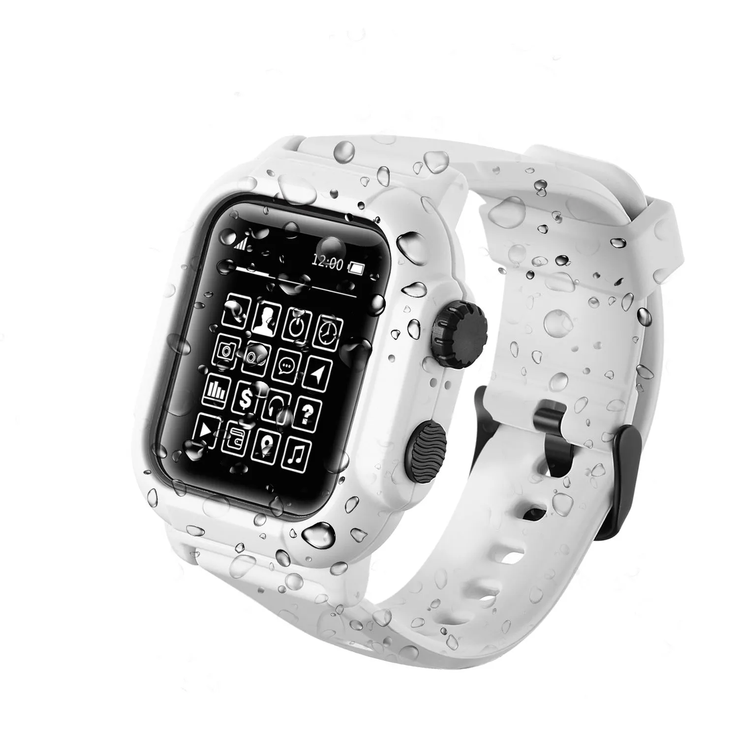 Waterproof silicone strap for Apple iwatch6/SE/4/5