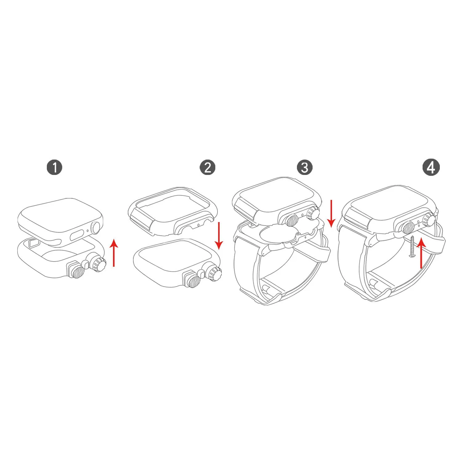Waterproof silicone strap for Apple iwatch6/SE/4/5