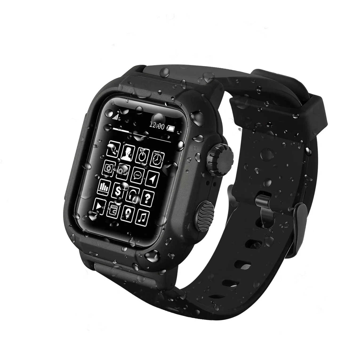 Waterproof silicone strap for Apple iwatch6/SE/4/5