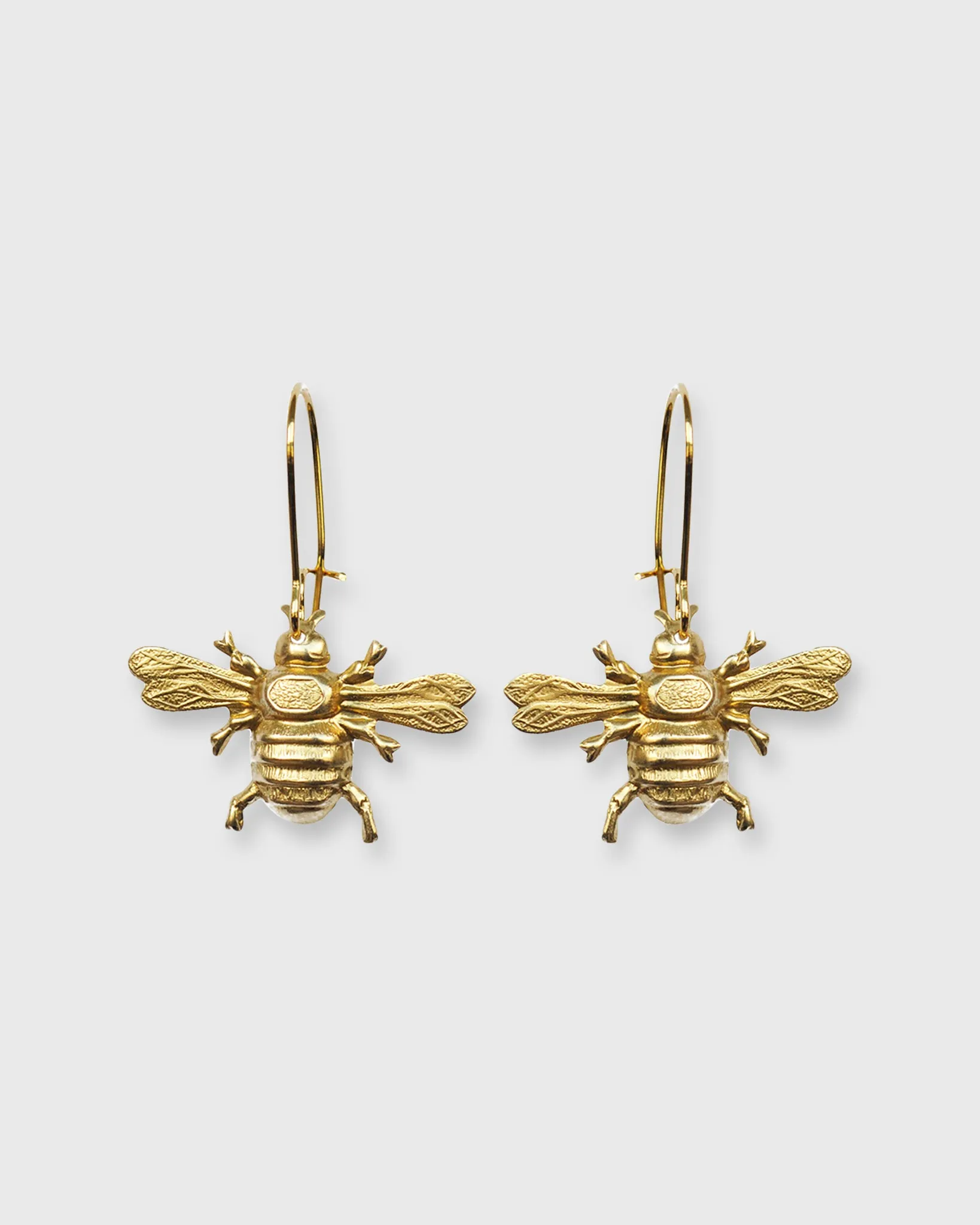 Wee Bee Earrings in Brass