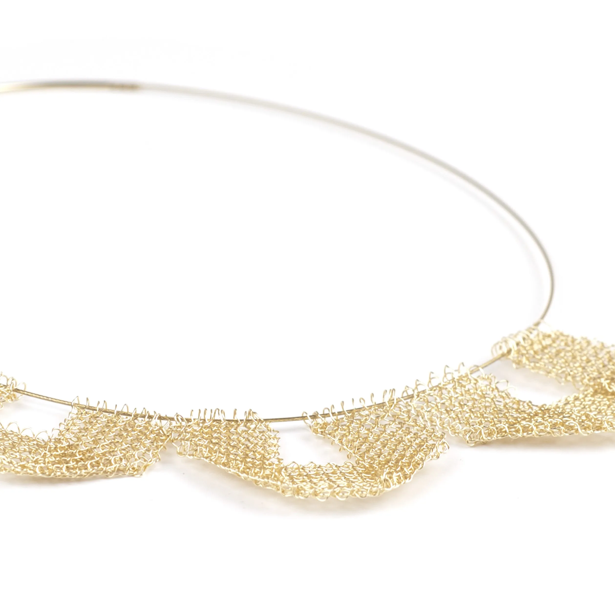 Wire Crochet geometric Necklace - 4 elements
