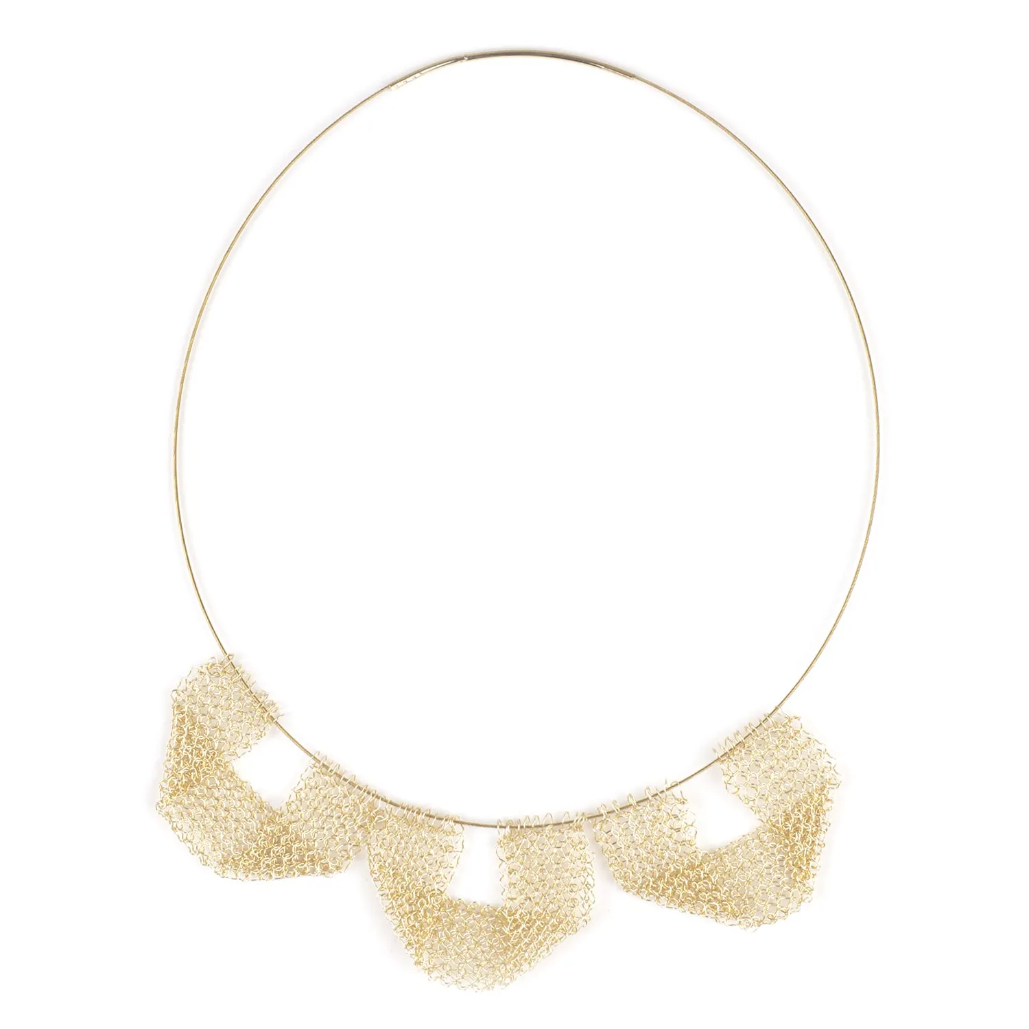 Wire Crochet geometric Necklace - 4 elements