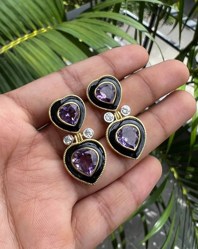 Zoie Amethyst Earrings