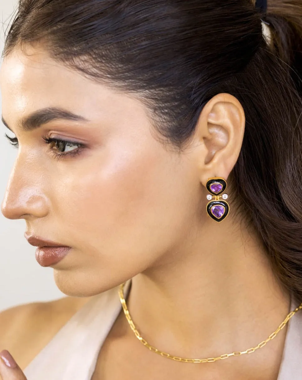 Zoie Amethyst Earrings