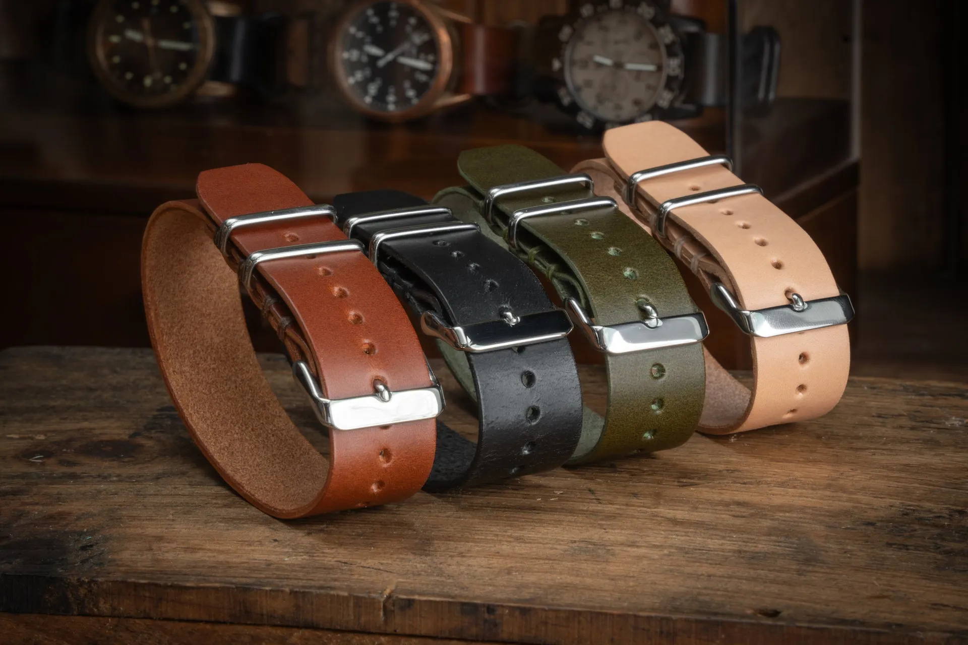 ZULU Leather Watch Strap Brown
