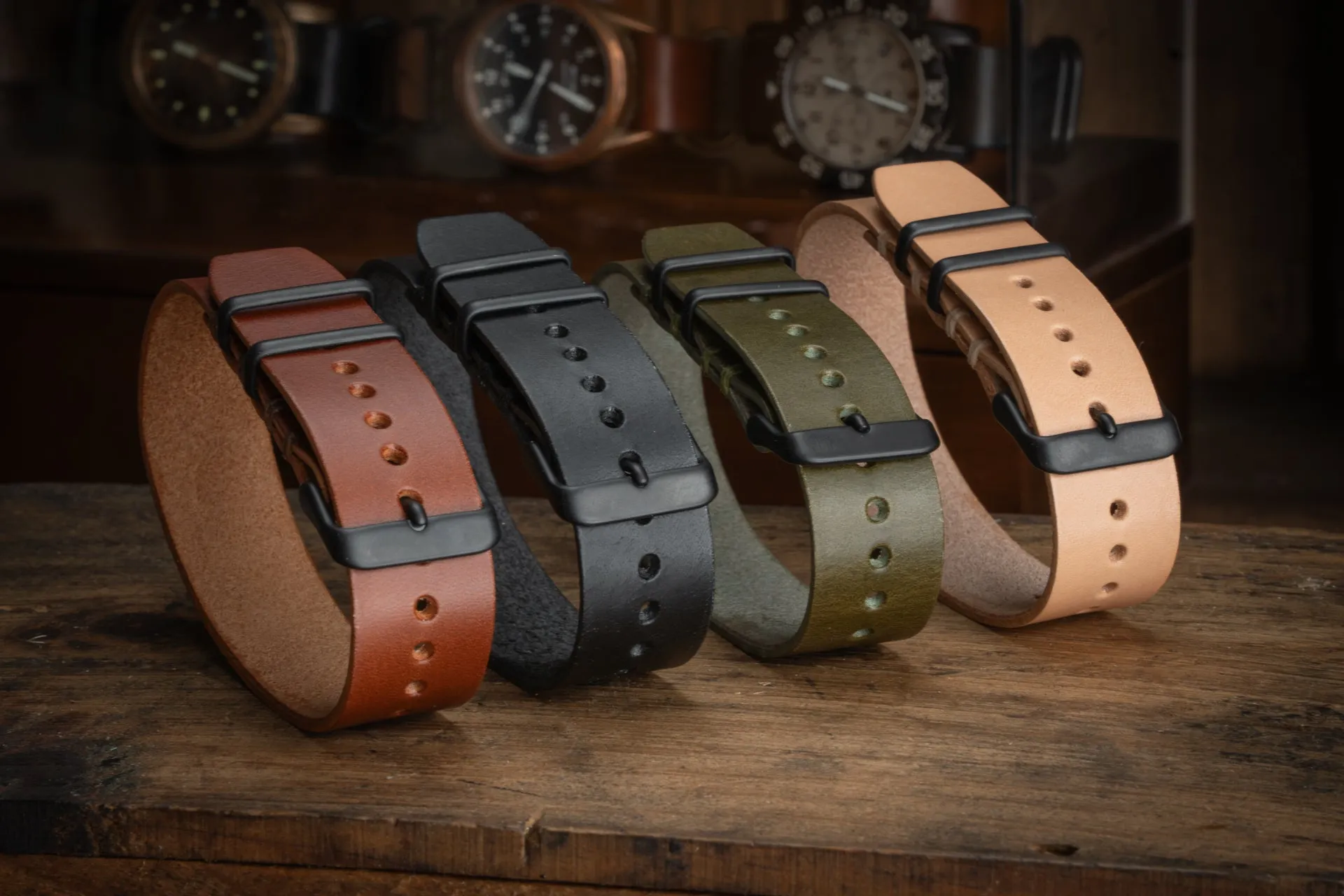 ZULU Leather Watch Strap Brown